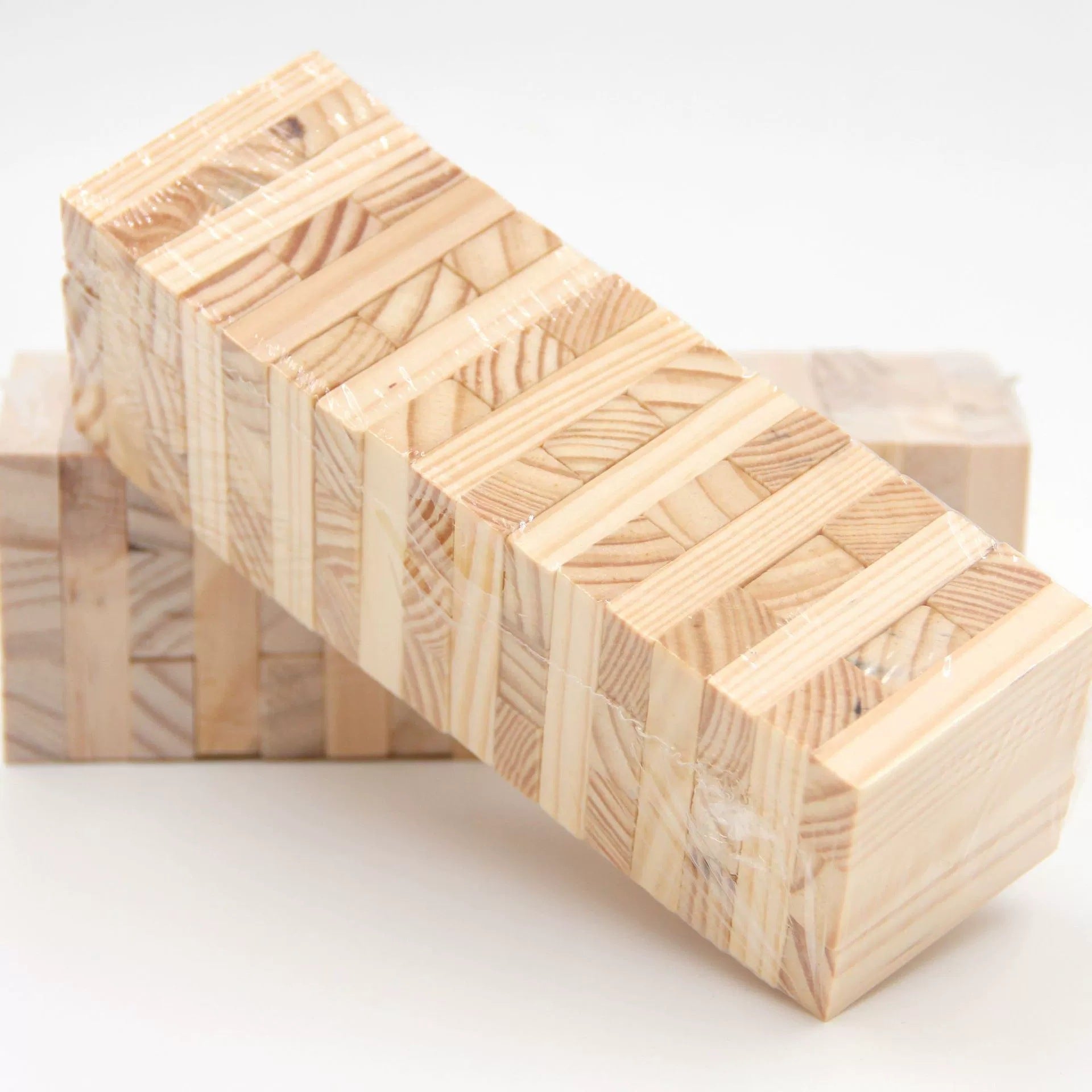 60pcs Blocks Tumble Tower Wood Drawstring Pouch Included