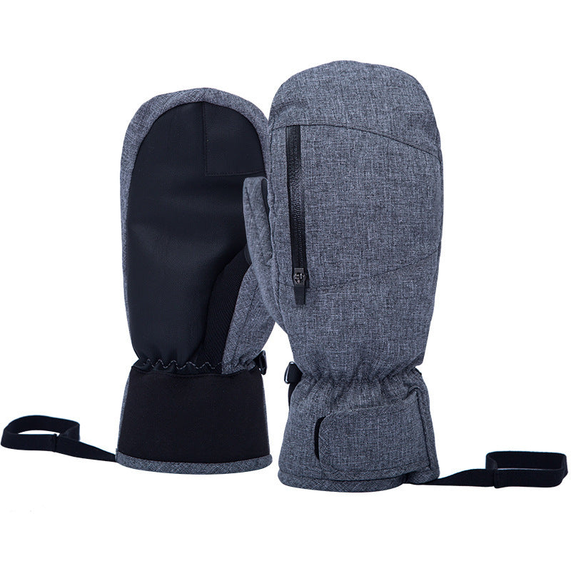 Waterproof Ski Mittens With Thumb Touchscreen