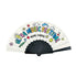 9in Double Layer Print Hand Fan Plastic Handle