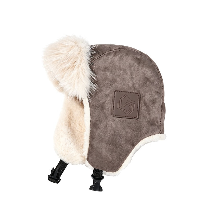 Winter Hat With Fold Down Ear Flaps & Whole Faux Fur Lining