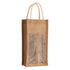 2bottle Jute Wine Bag With Display Window