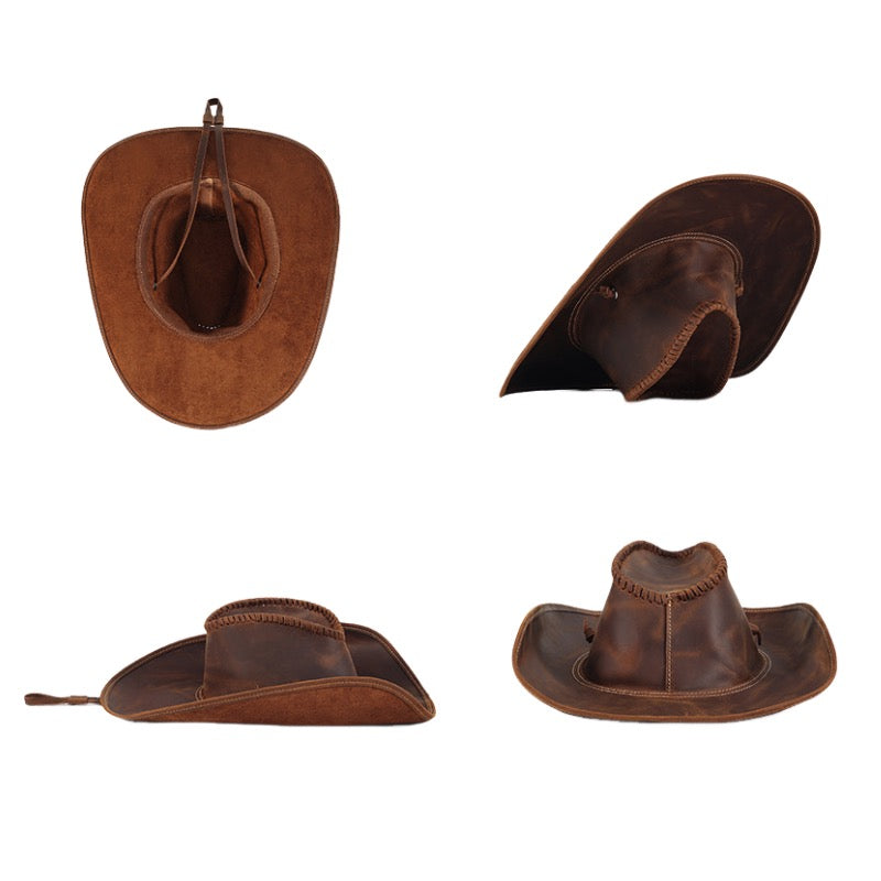 Genuine Leather Vintage Cowboy Hat