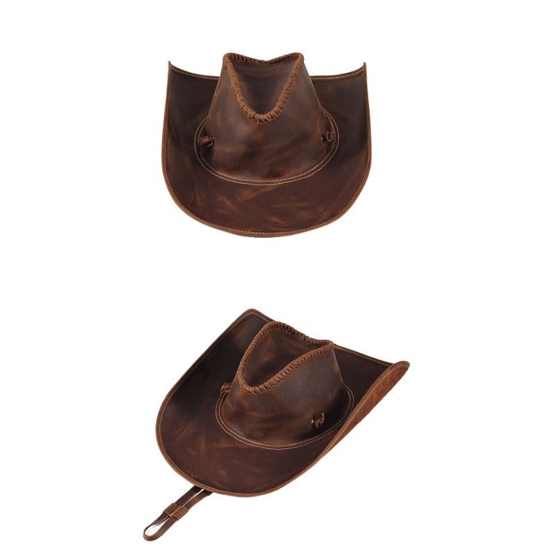 Genuine Leather Vintage Cowboy Hat