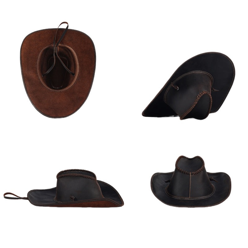 Genuine Leather Vintage Cowboy Hat