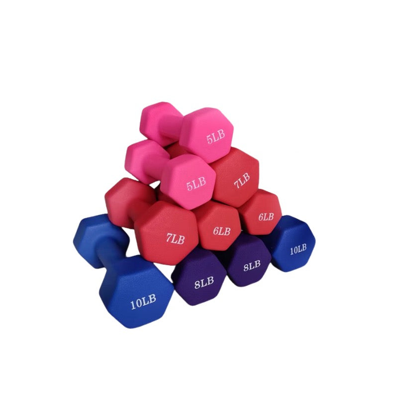 8lb Neoprene Coated Dumbbells Set For Strength Training - By Boat
