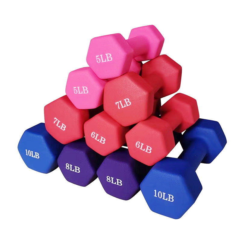 8lb Neoprene Coated Dumbbells Set For Strength Training - By Boat