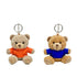 4.7in Tall Plush Dressed Bear With Keychain