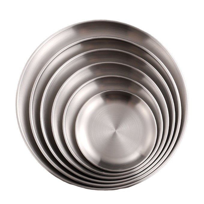 17.5in Stainless Steel Round Tray - Delite Promotional Products