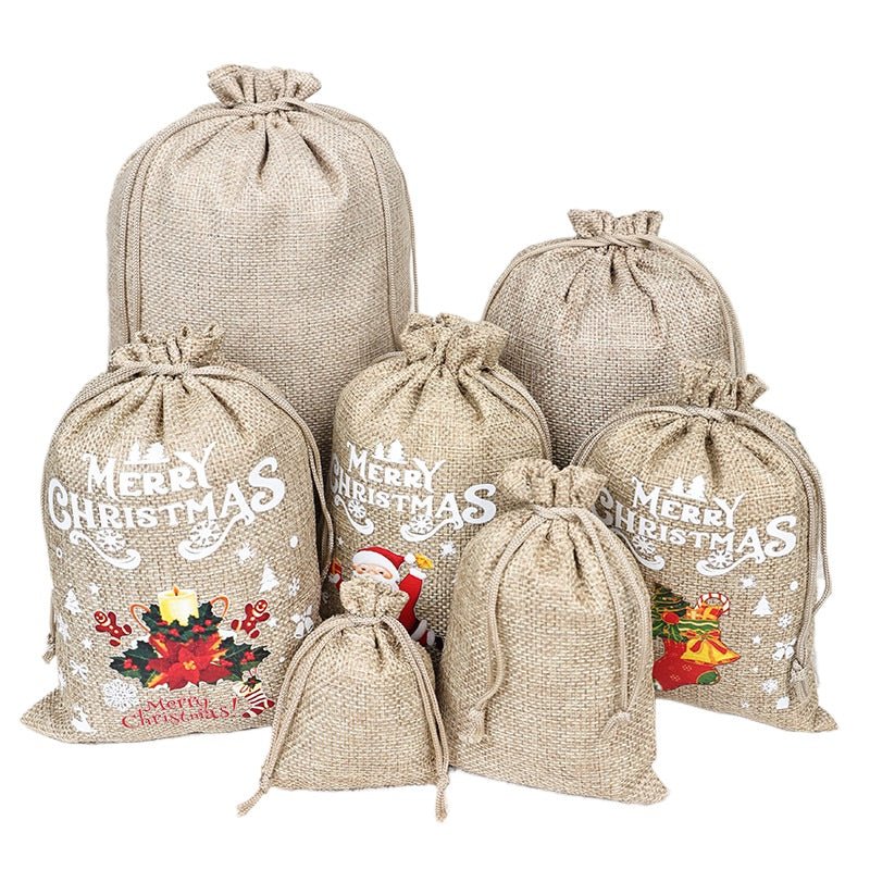 18 Oz Coffee Beans Burlap Drawstring Bag - Delite Promotional Products