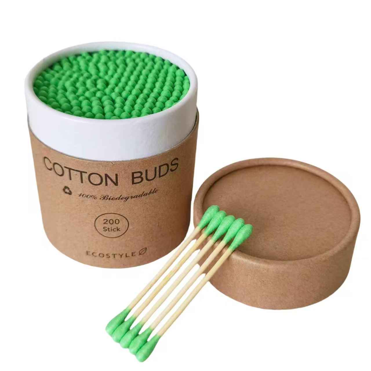 200 - piece Disposable Colored Bamboo Cotton Buds - Delite Promotional Products