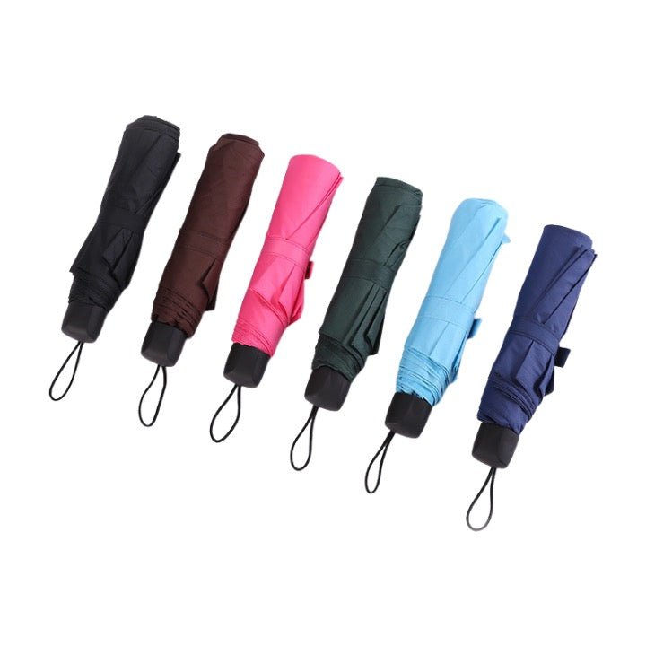 21in Manual Open Closure Three - fold Umbrella With Wrapping Fabric Bag - Delite Promotional Products