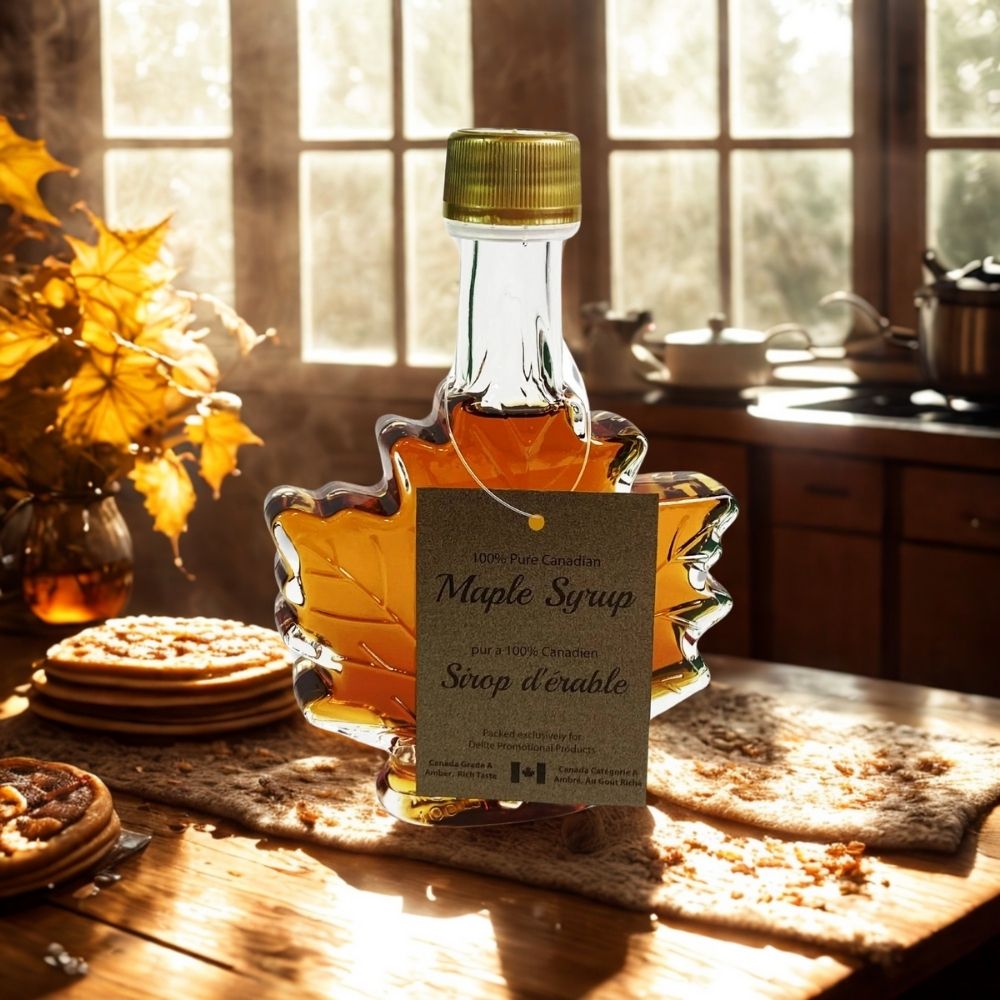 250ml Maple Syrup Leaf Bottle - Delite Promotional Products