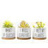 3.5in Dia Ceramic Flower Pot With Bamboo Base - Delite Promotional Products