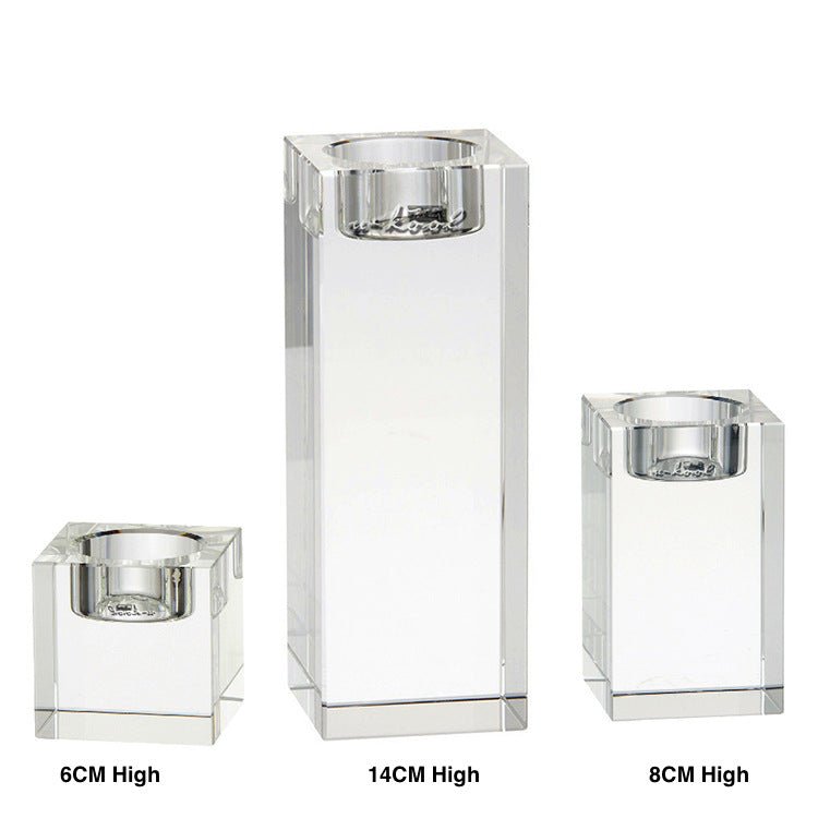 3d Crystal Glass Candle Holder - Delite Promotional Products
