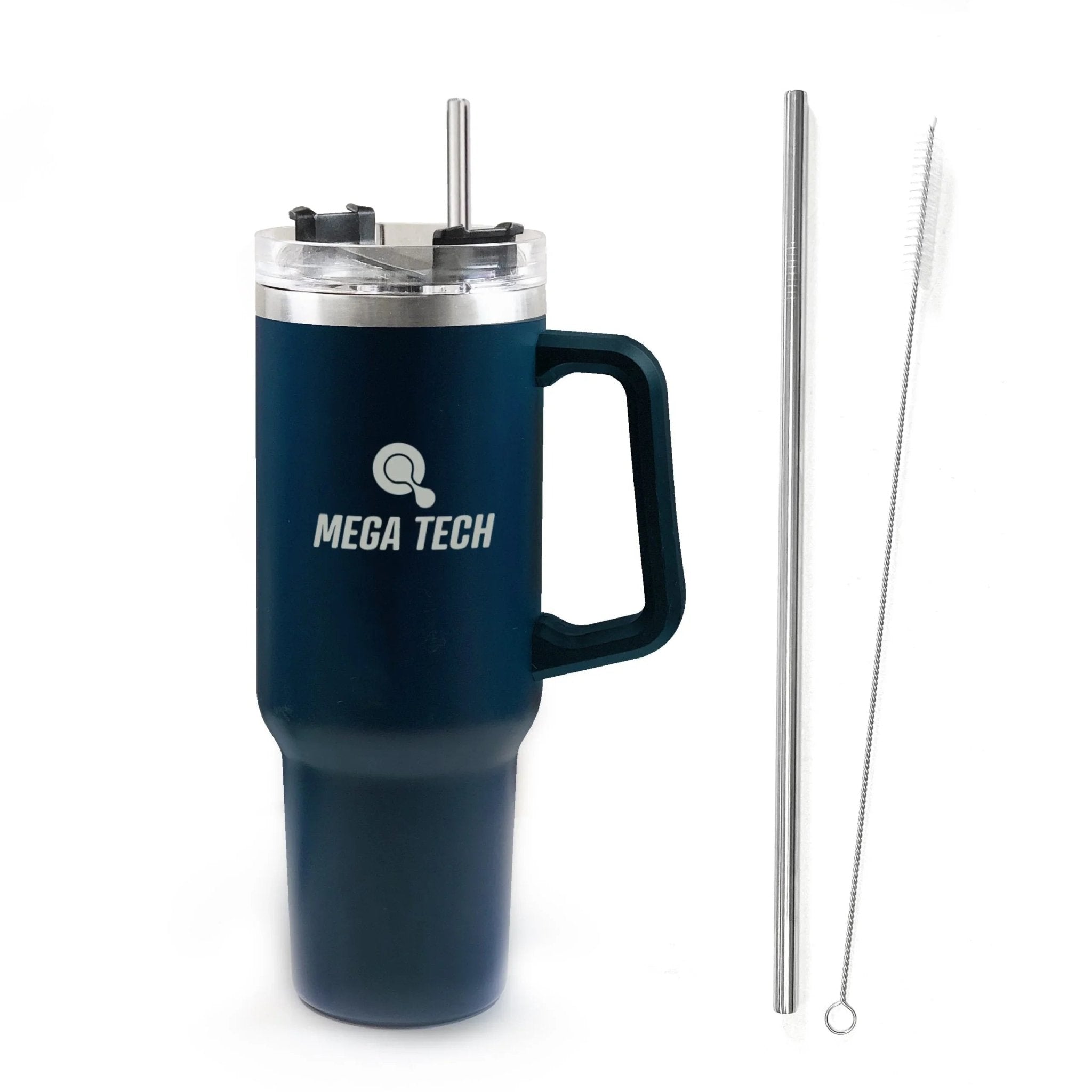 40oz Stainless Steel Tumbler With Straw Set - Delite Promotional Products