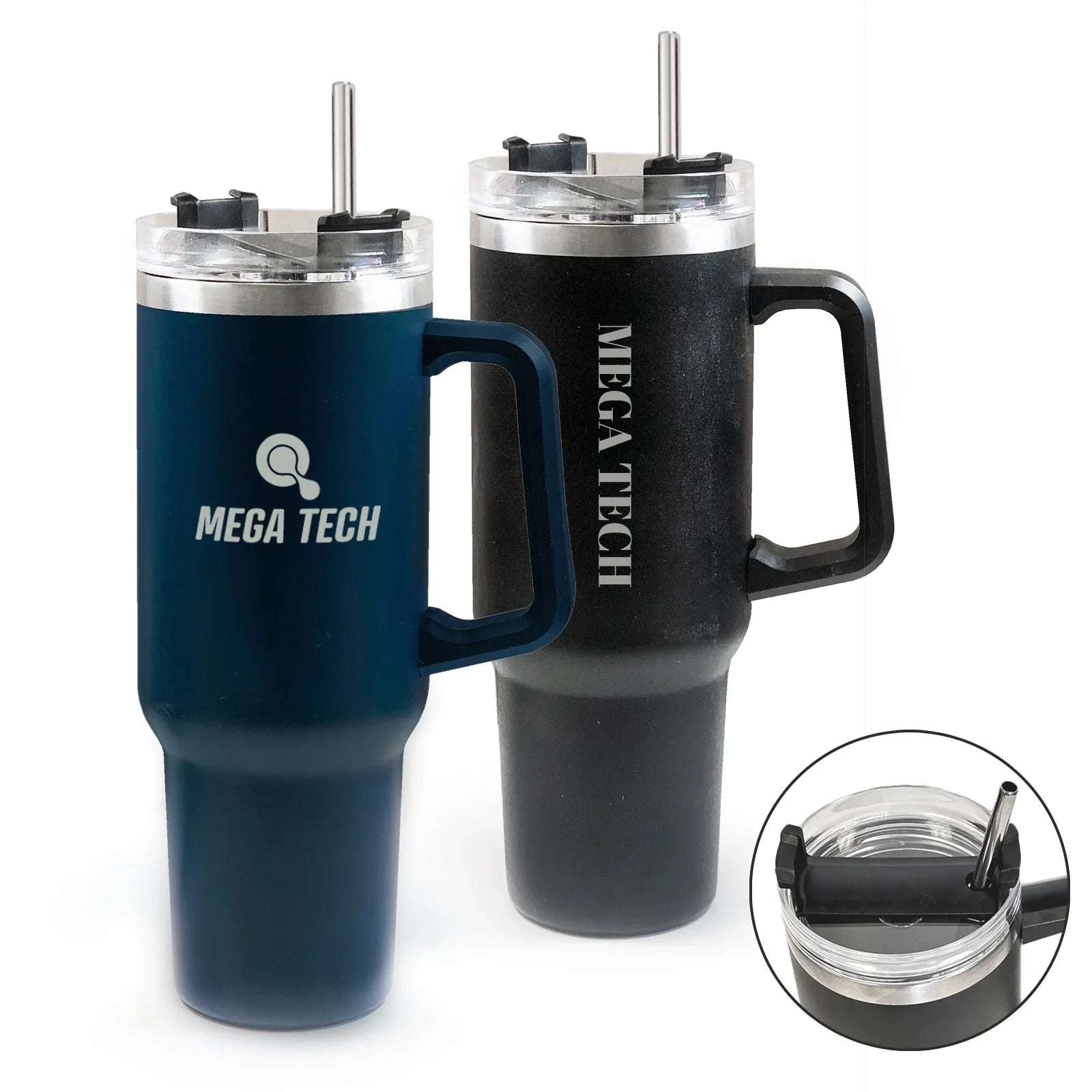 40oz Stainless Steel Tumbler With Straw Set - Delite Promotional Products