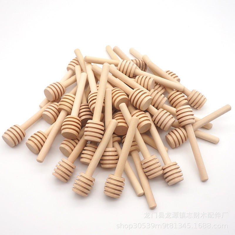 4in Wooden Honey Dipper Stick - Delite Promotional Products