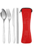 4 Pack Reusable Flatware Travel Utensils