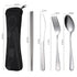 4 Pack Reusable Flatware Travel Utensils