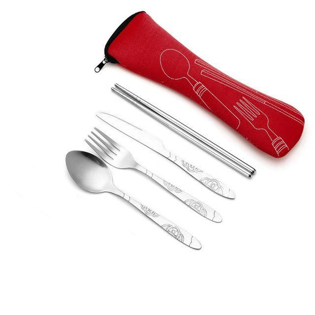 Portable Travel Stainless Steel Tableware
