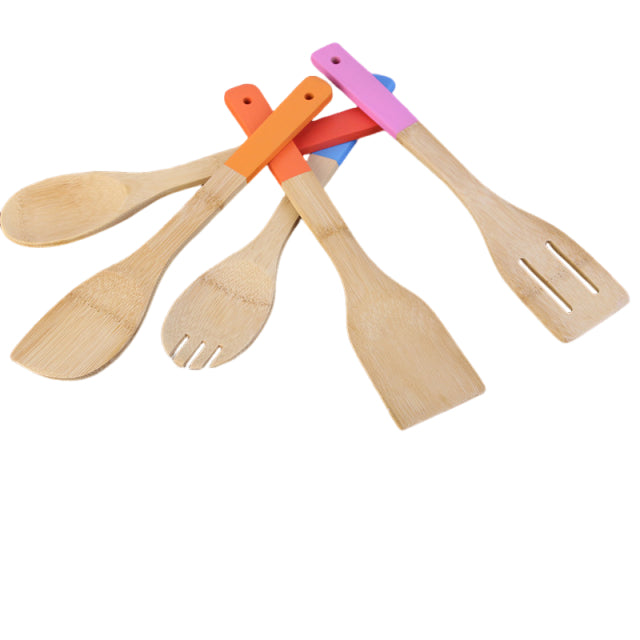5-piece Set Bamboo Kitchen Utensils