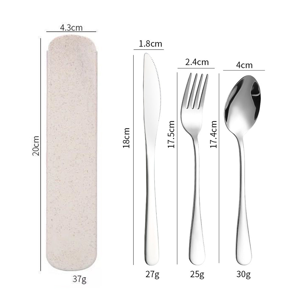 Wheat Stainless Steel Travel Utensil