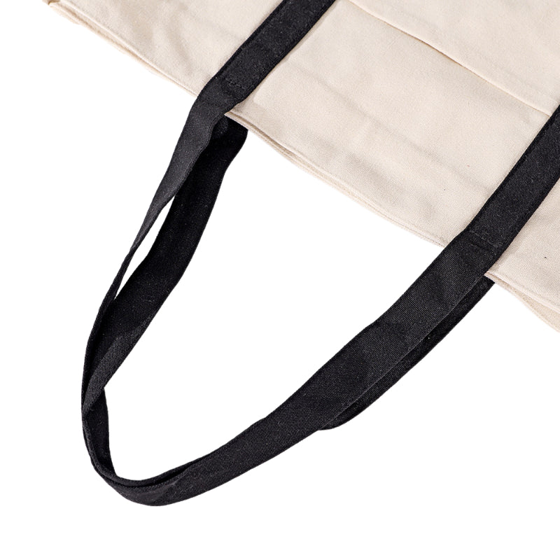 Zippered Canvas Tote Bag