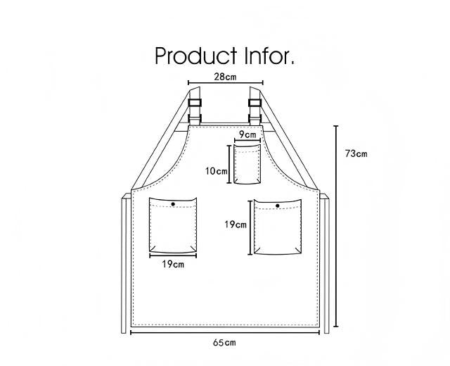 Adjustable Bib Apron With Pocket