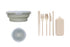 Collapsible Bowl With Utensils Set