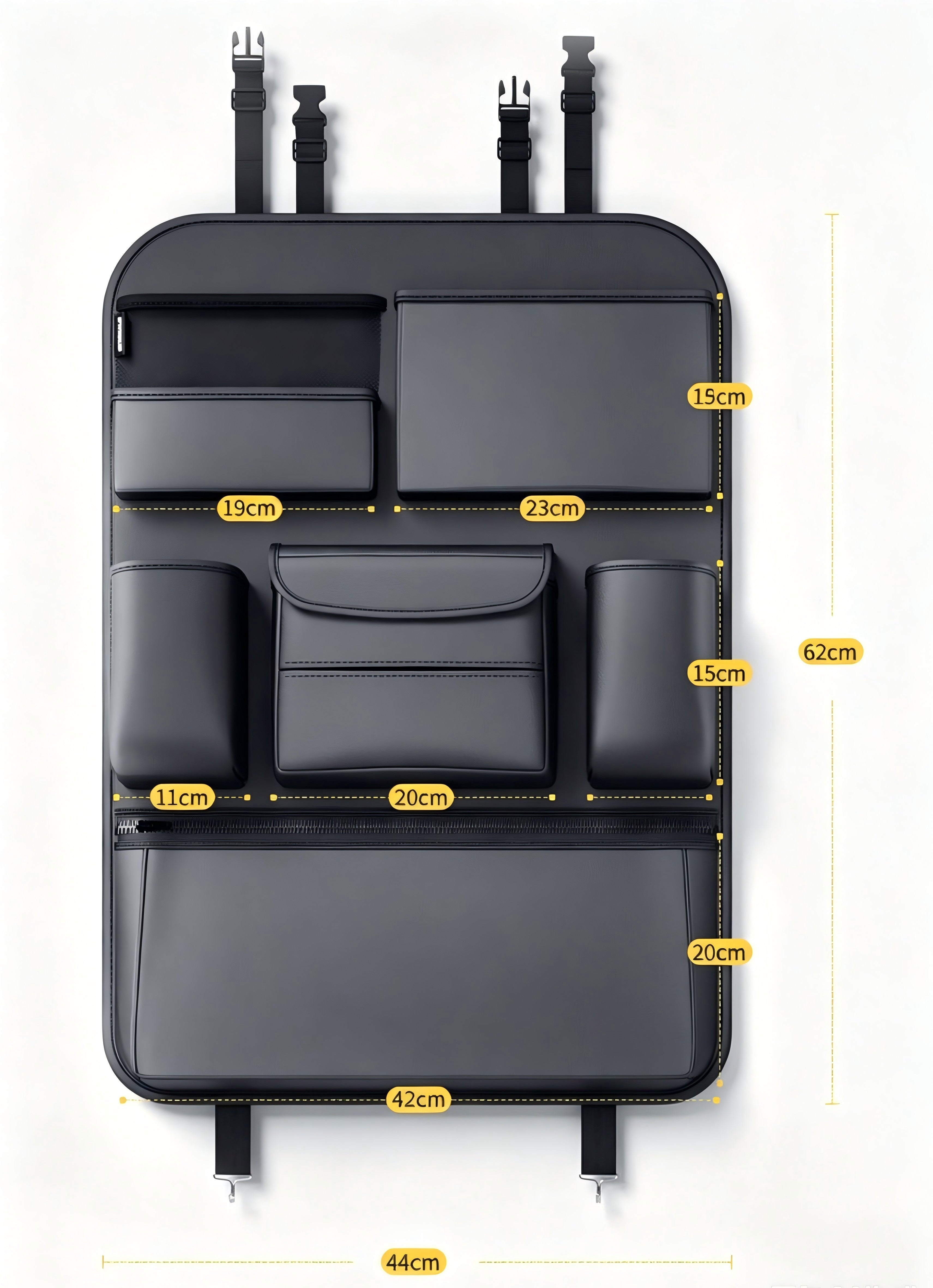 Car Back Seat Leather Organizer