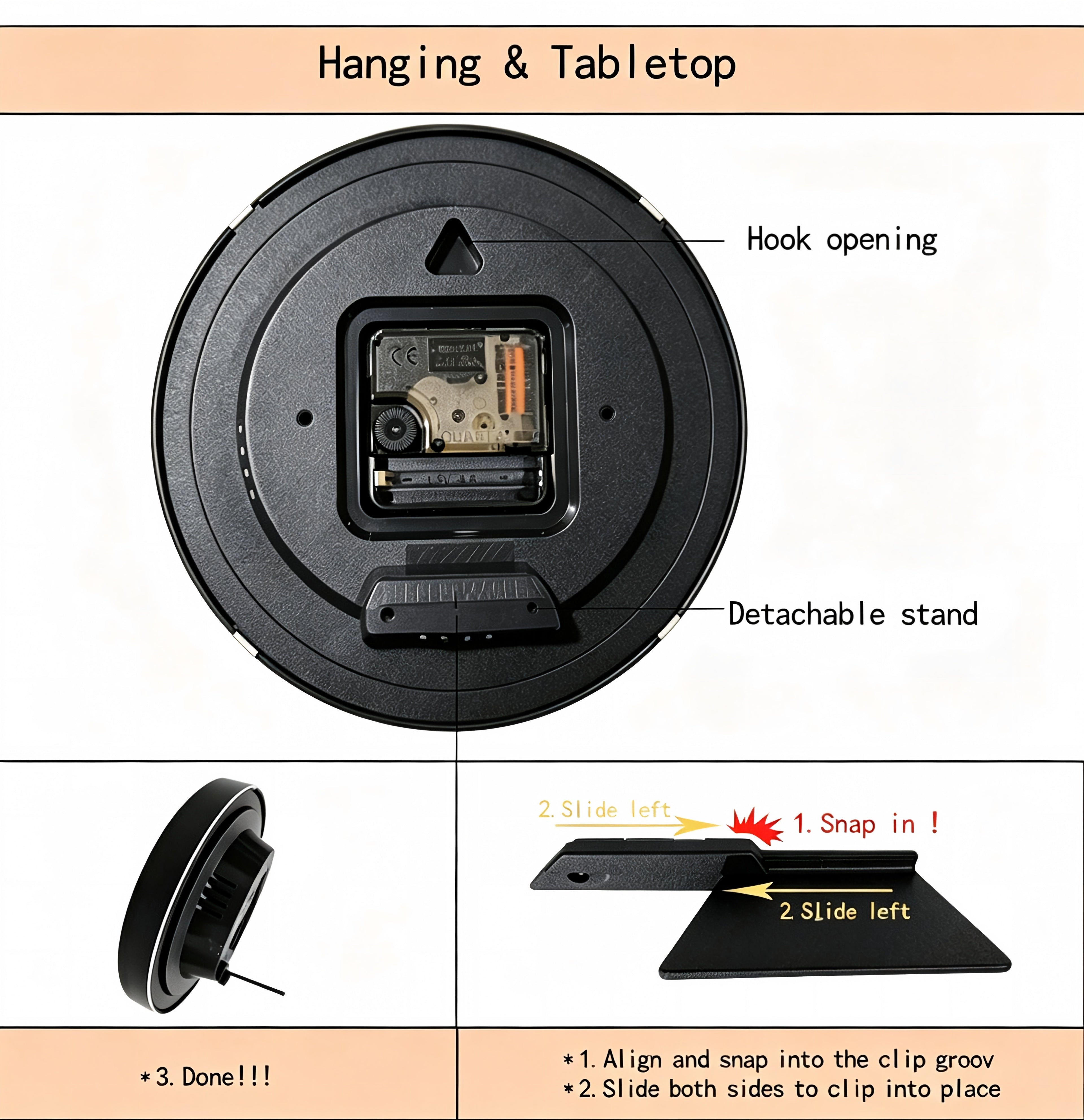 Tire Clock Can Stand Or Hang
