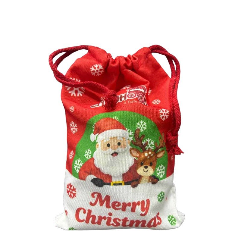 5.9 X8.2in Christmas Pouch Gift Wrap Drawstring Bag - Delite Promotional Products