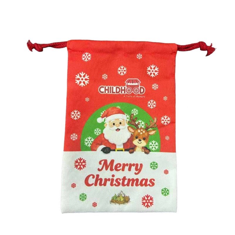 5.9 X8.2in Christmas Pouch Gift Wrap Drawstring Bag - Delite Promotional Products