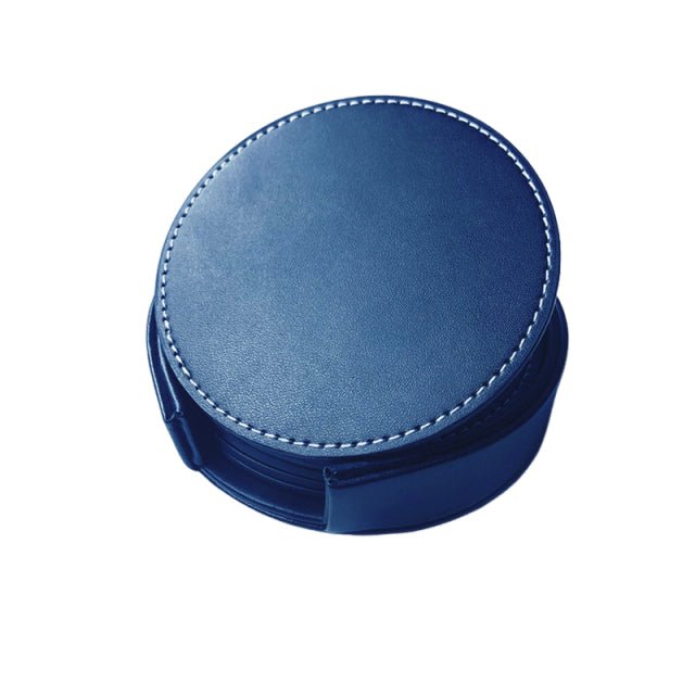 5pcs Pu Leather Coasters With Holder - Delite Promotional Products