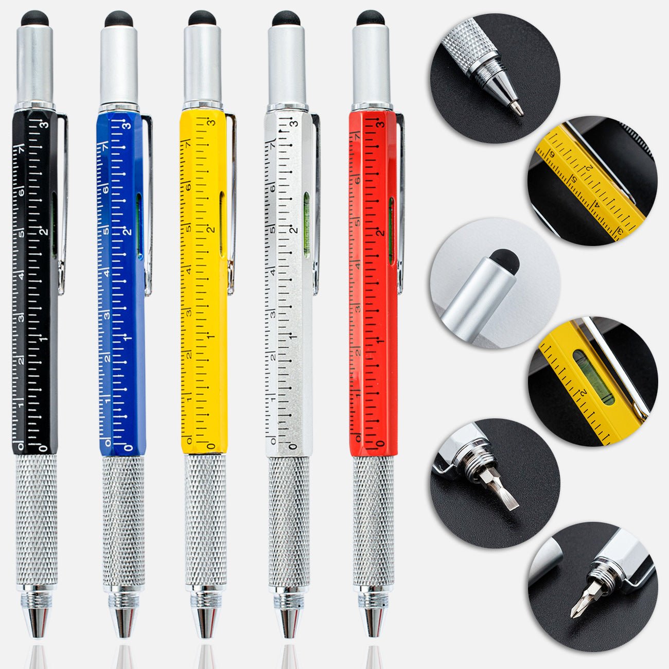 6 In 1 Multi Tool Stylus Pen - Delite Promotional Products