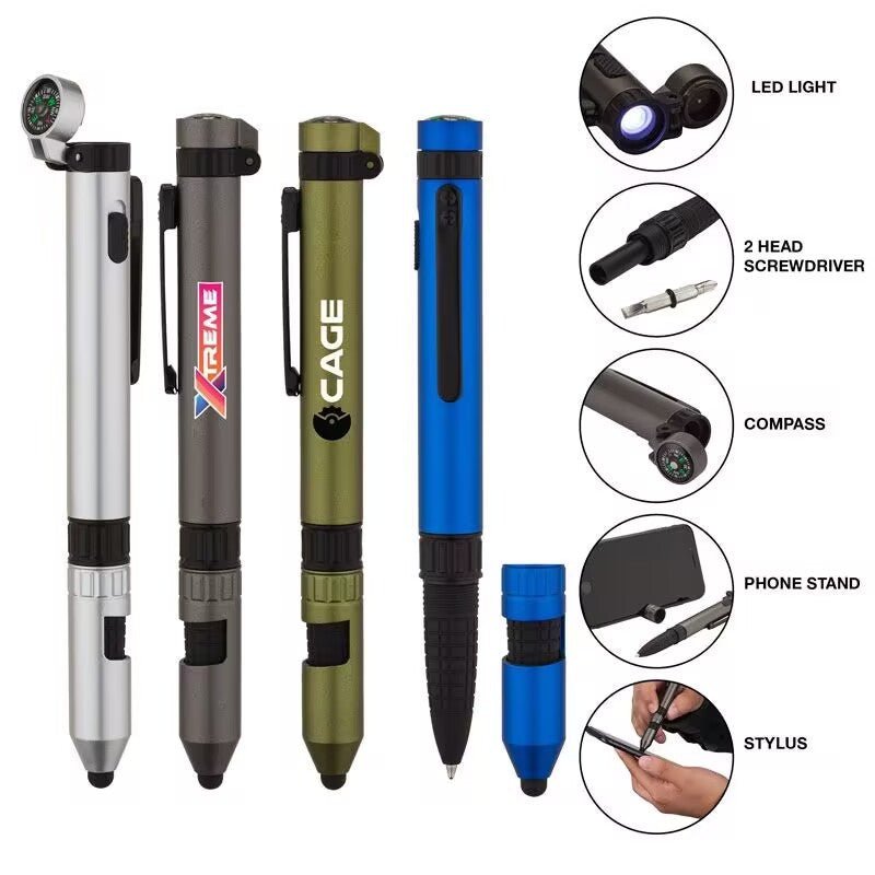 6 In 1 Stylus Multi Tool Pen - Delite Promotional Products
