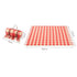 60x80in Plaid Designtassel Picnic Mat With Carrying Pu Leather Strap - Delite Promotional Products