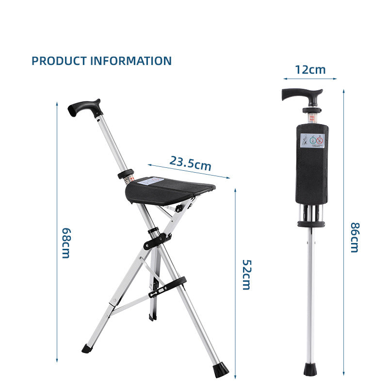 Folding Walking Cane With Seat