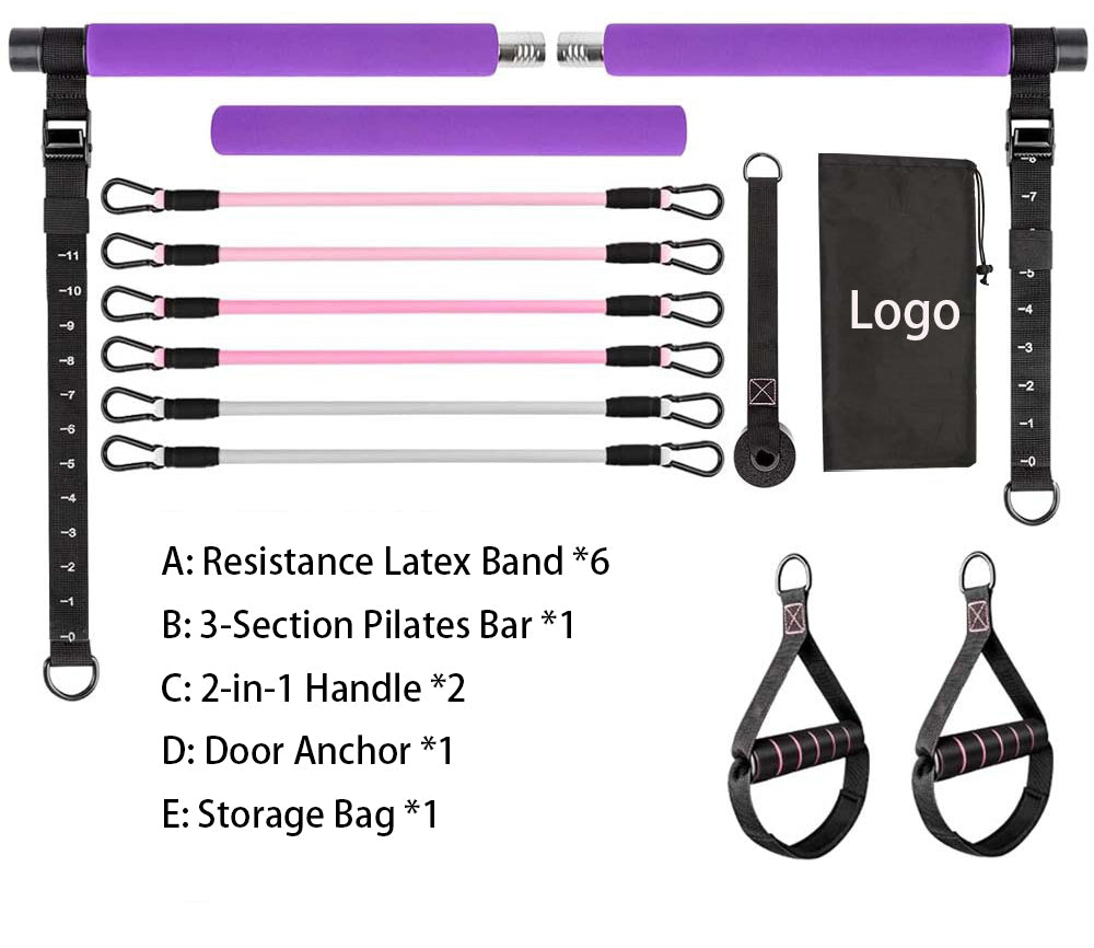 Pilates Bar Kit With Resistance Bands
