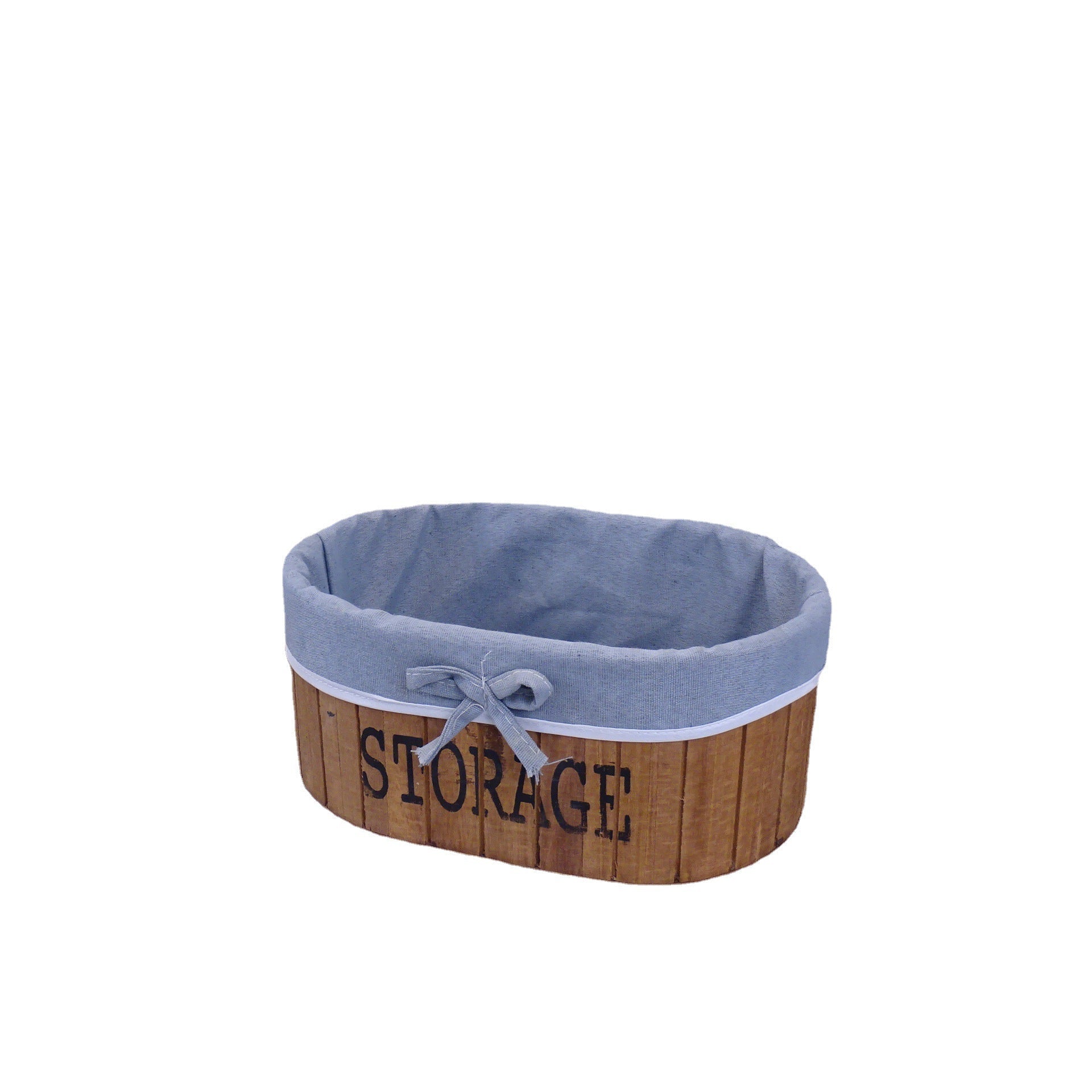 7.5in Wood Storage Basket - By Boat - Delite Promotional Products