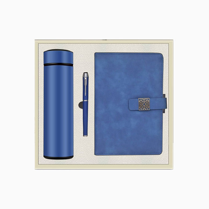 Business Gift Set - Insulated Bottle, Notebook & Pen, Ideal For Corporate Events