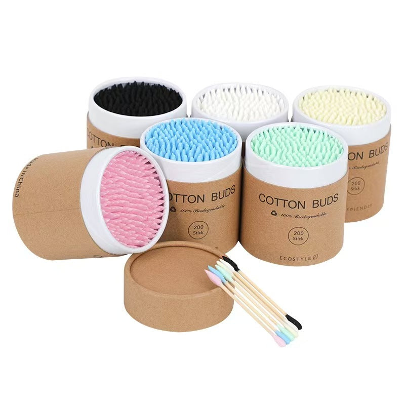 200-piece Disposable Colored Bamboo Cotton Buds
