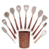12-piece Wood-patterned Silicone Kitchen Utensil Set - By Boat