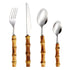 4 Piece Bamboo Utensil Set With Cotton Pouch