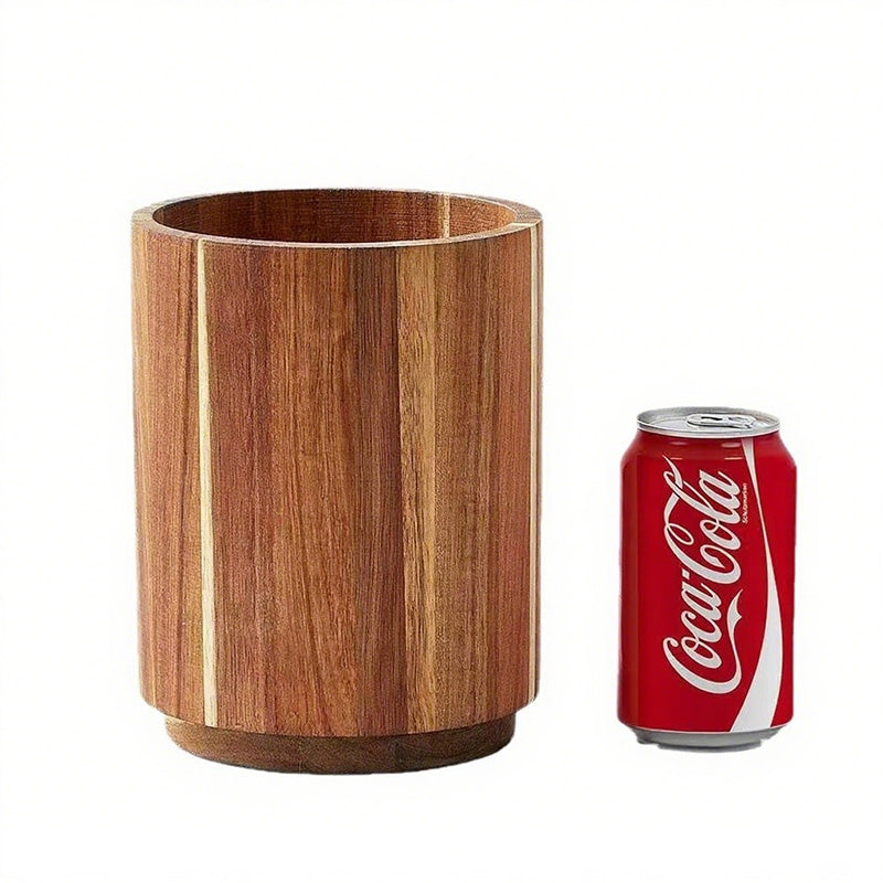 Wood Kitchen Cutlery And Desktop Storage Bucket - By Boat