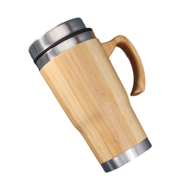16oz Bamboo Coffee Mug With Lid