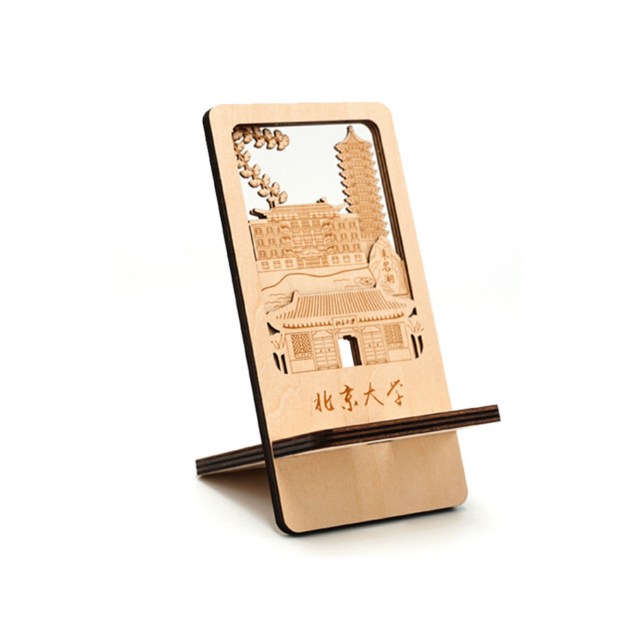 Artistic Wood Engraved Phone Holder
