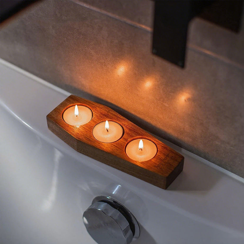 Wood Candle Stand