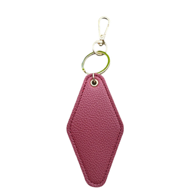 Diamond Shape Leather Keychain