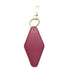 Diamond Shape Leather Keychain